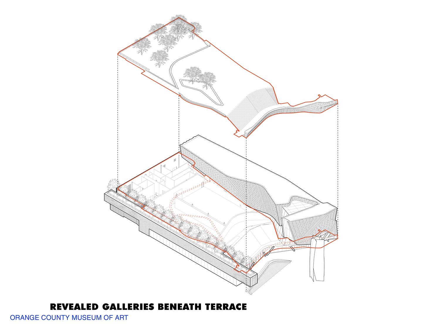 Revealed galleries beneath terrace | Morphosis Architects