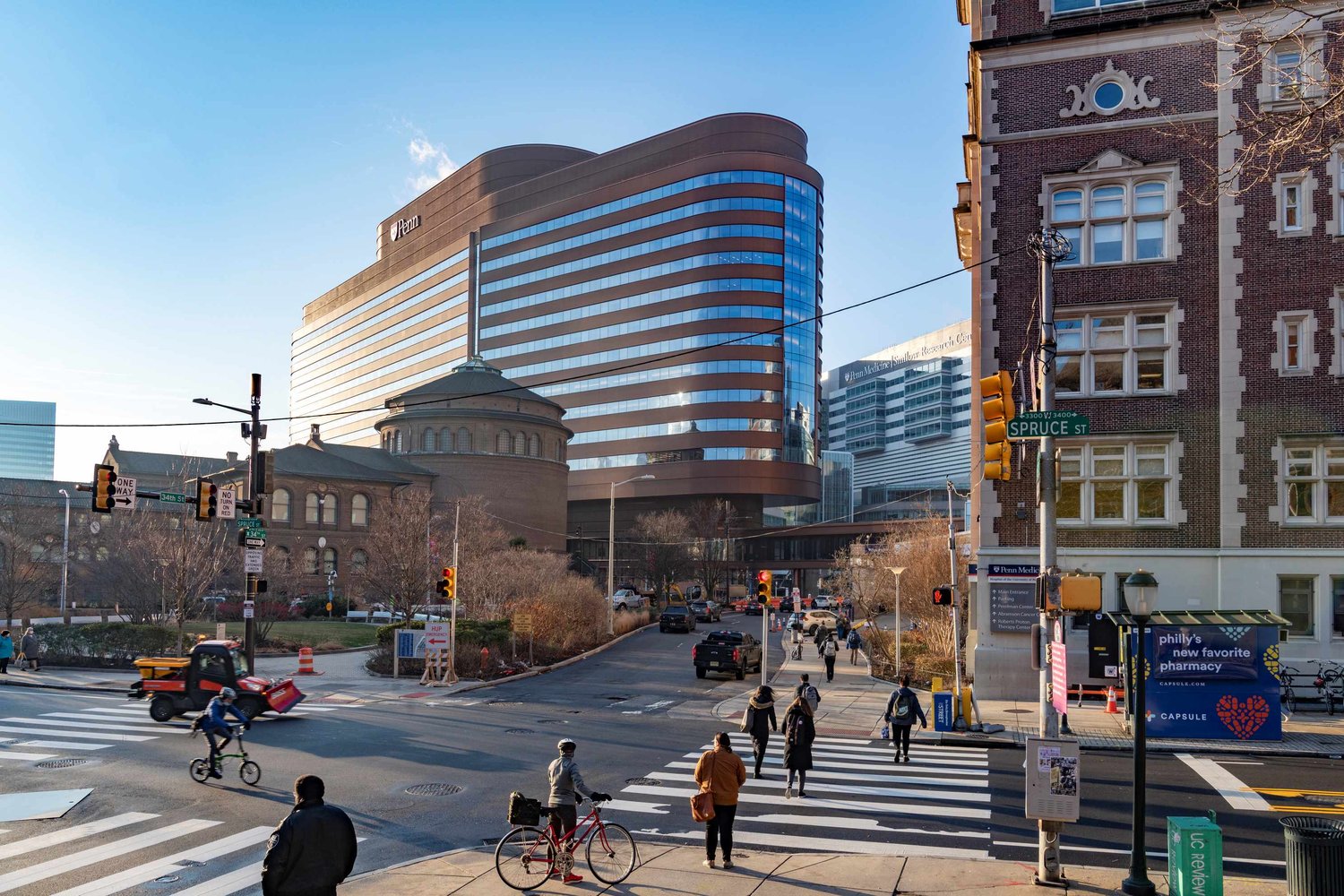 Exterior view of the Pavilion at the Hospital of the University of Pennsylvania. | Nigel Young / Foster + Partners