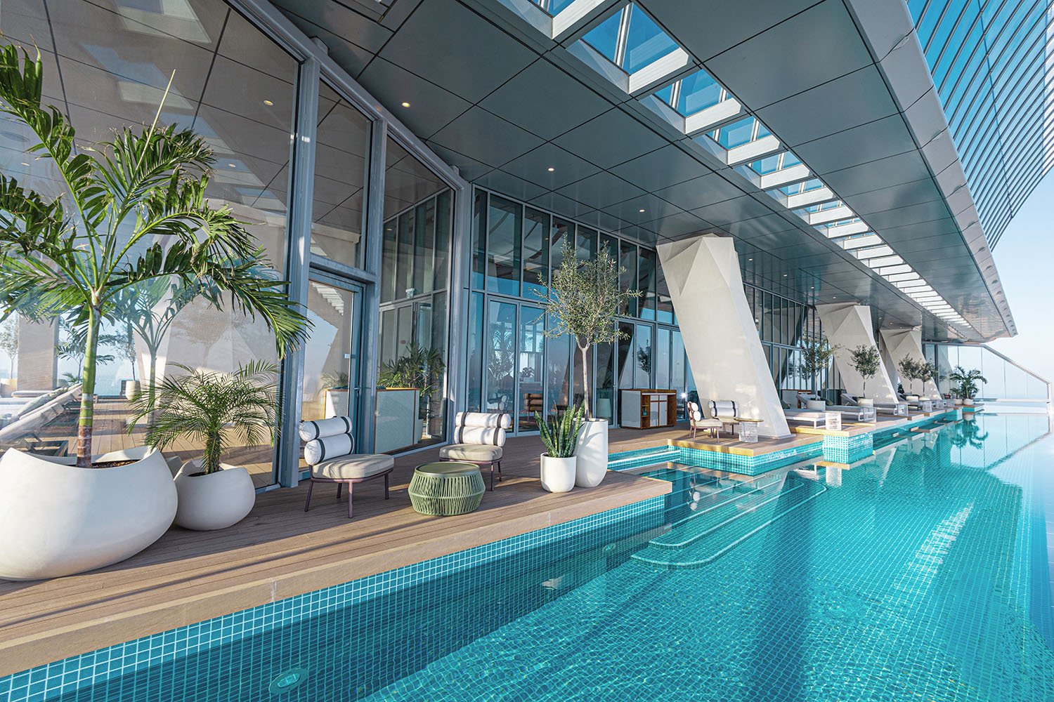 boasting spectacular views and relaxing atmostphere | AURA SKYPOOL Dubai, Juliet Dunne