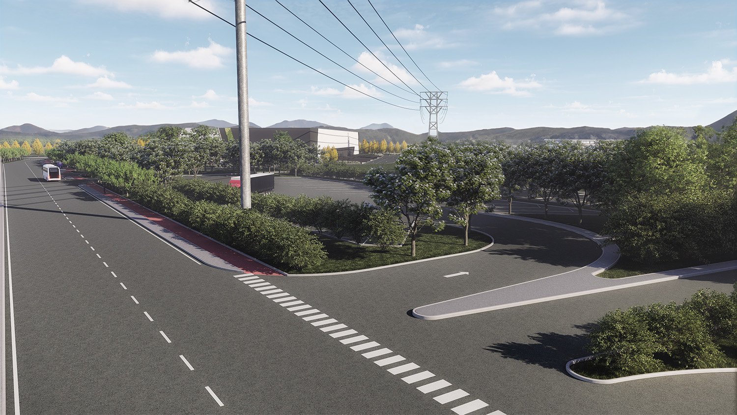 WHD and truck parking perspective view | Riccardo Urso