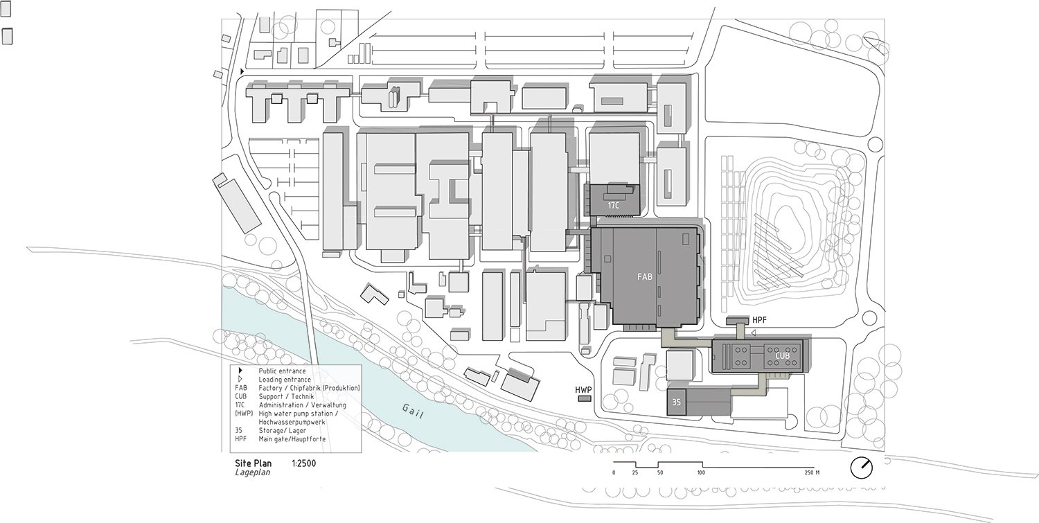 Infineon Villach site plan 1:2500 | Architects Collective