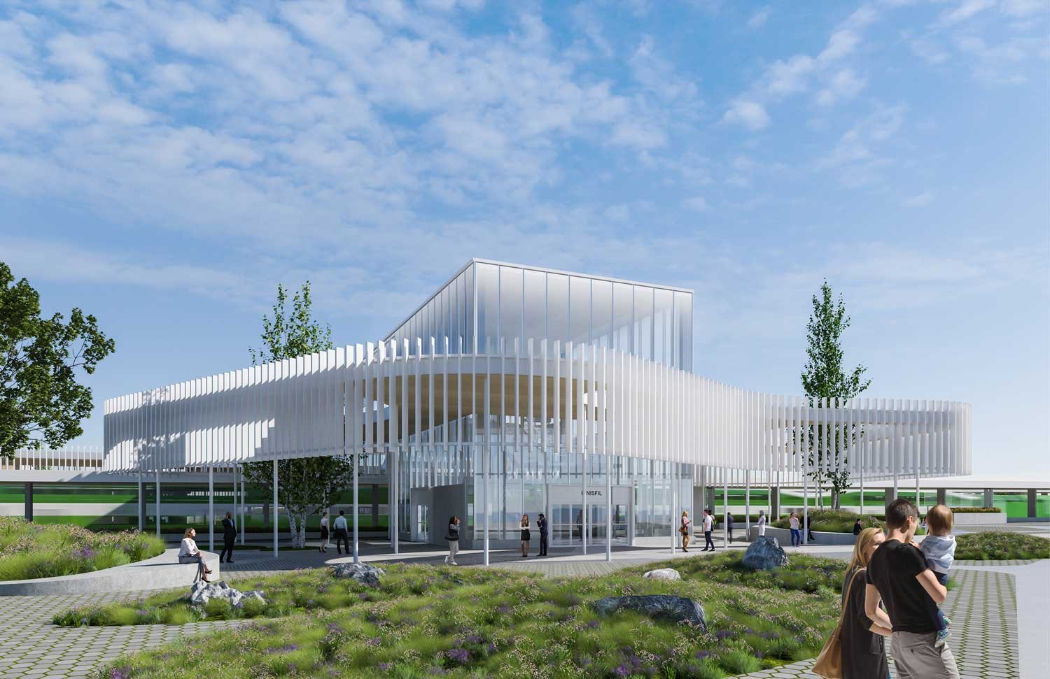 Innisfil Mobility Hub  - View From West Transit Plaza | Arcadis IBI Group