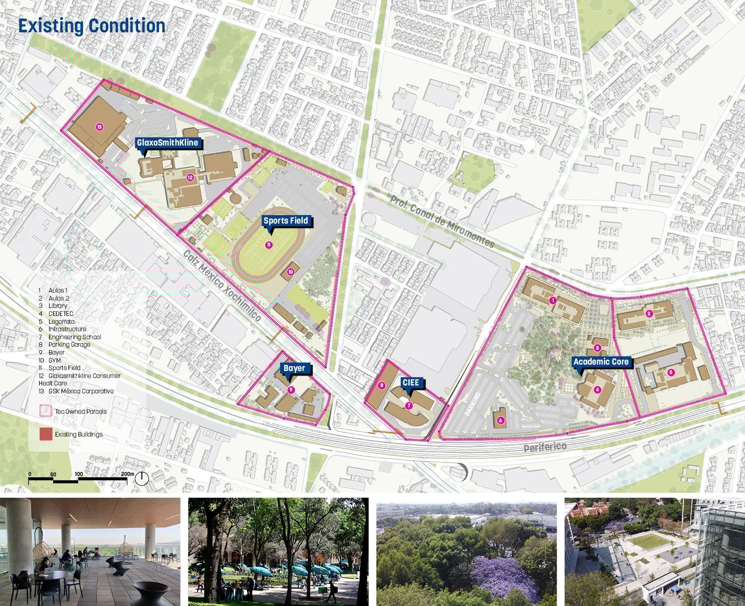 Following the tragic and devastating 2017 earthquake, Tec leadership embarked on a journey to reinvent itself as a learning and research hub while re-engaging with its neighborhood and larger metropolis. Through strategic acquisitions, it almost doubled i | Sasaki