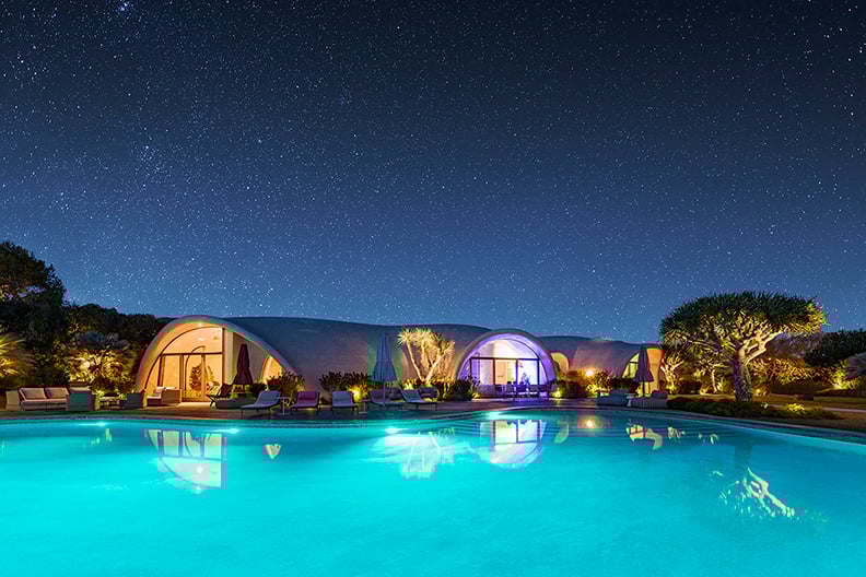 exterior at night | Binishells