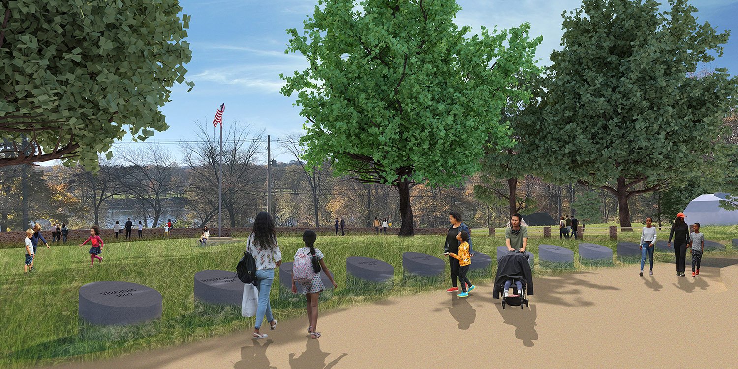 Welcome Plaza overlooking the Delaware River | ikon.5 architects