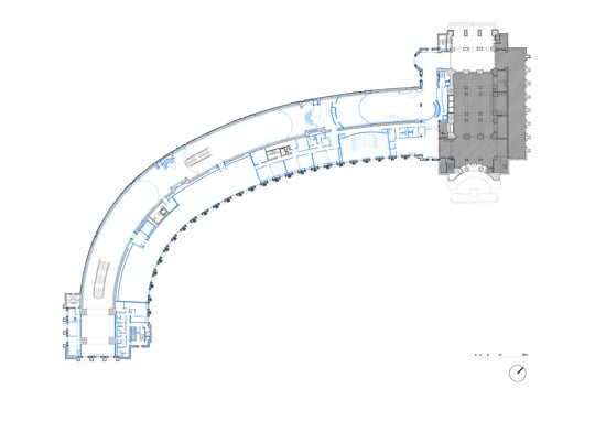 Plan of mezzanine level | h2o architectes