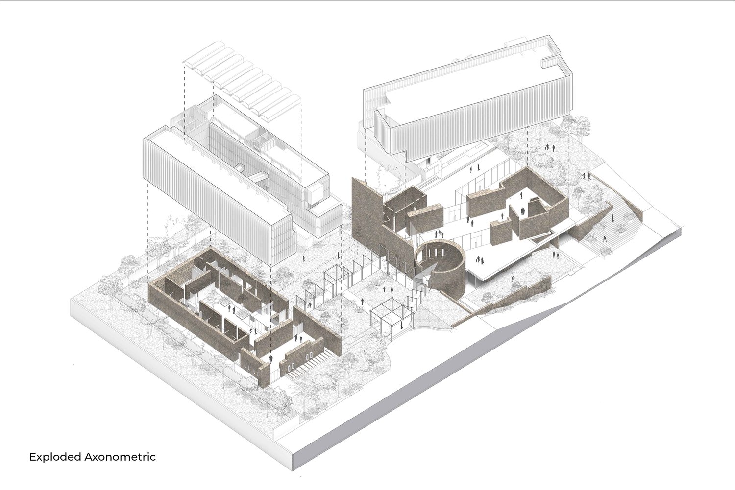 Exploded 3D Axonometric | Malik Architecture