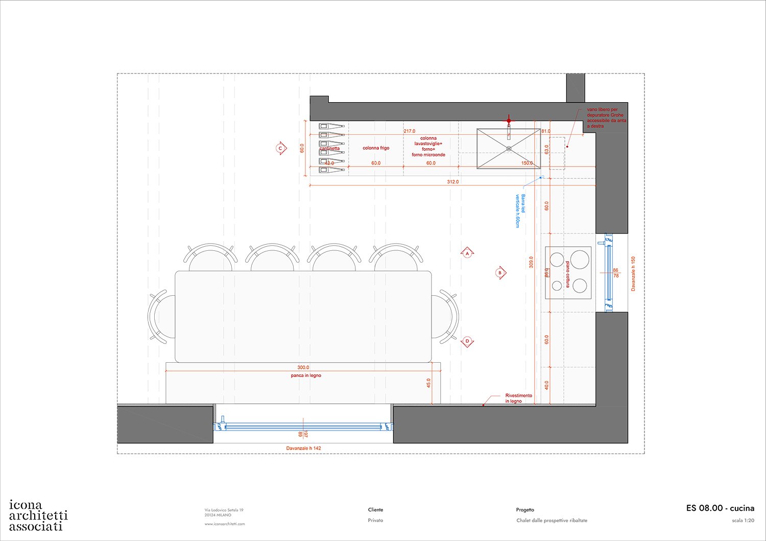 Kitchen plan | Courtesy of Icona Architetti Associati