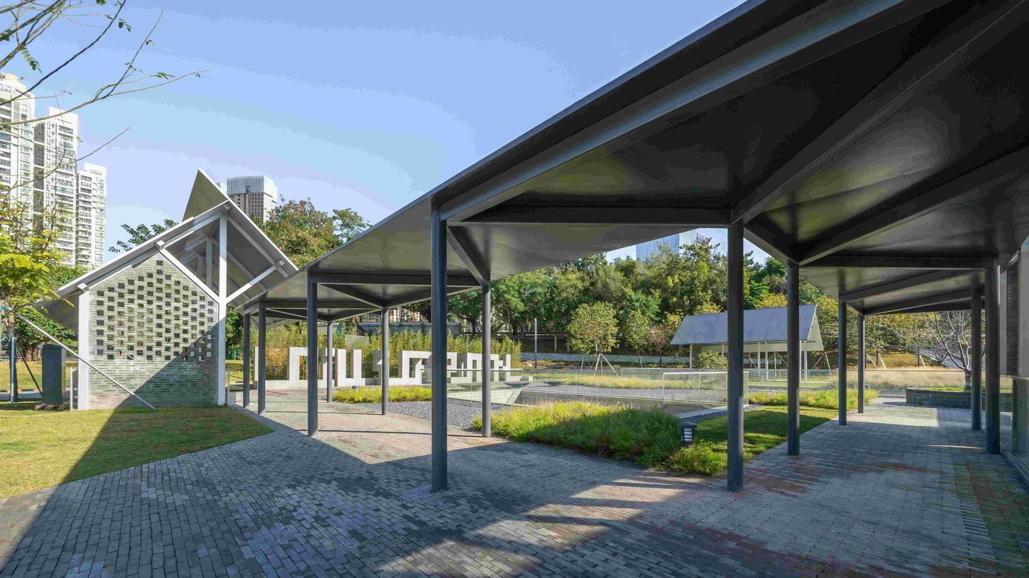 Supporting office area-ground landscape garden | Photographer: Zhang Chao