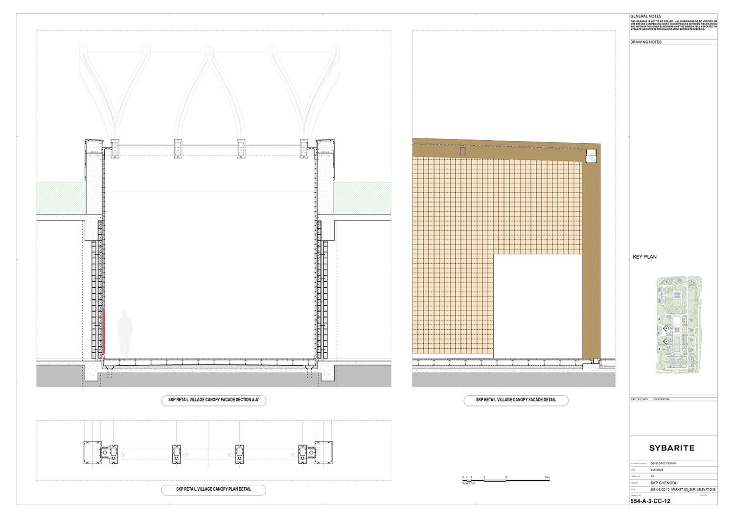SKP Chengdu Retail Avenue Canopy Detail | Courtesy of Sybarite