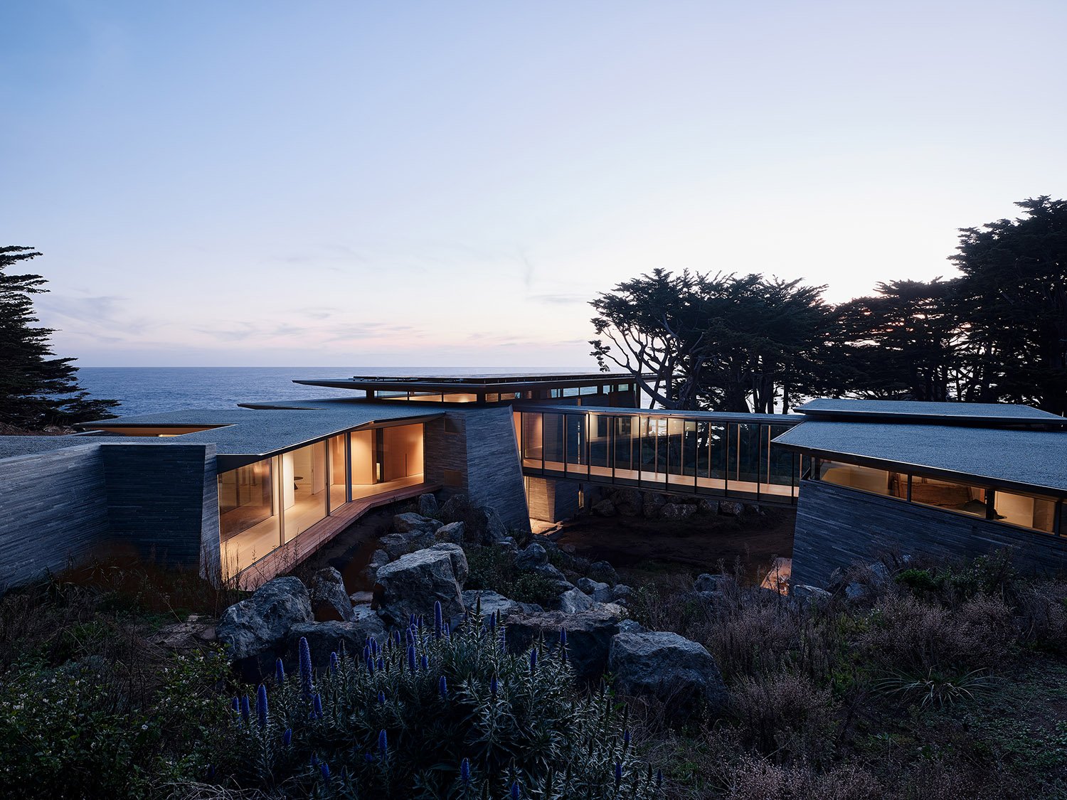 Two wings of the home are connected by a bridge over a restored ravine. | Joe Fletcher