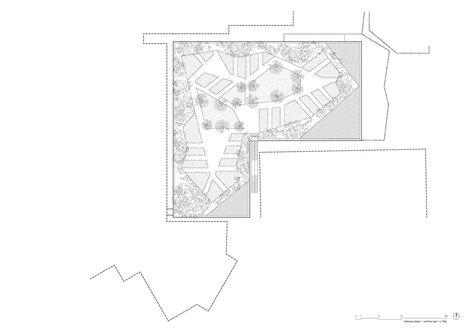 WELLNESS VODIAN - green roof plan | Enota