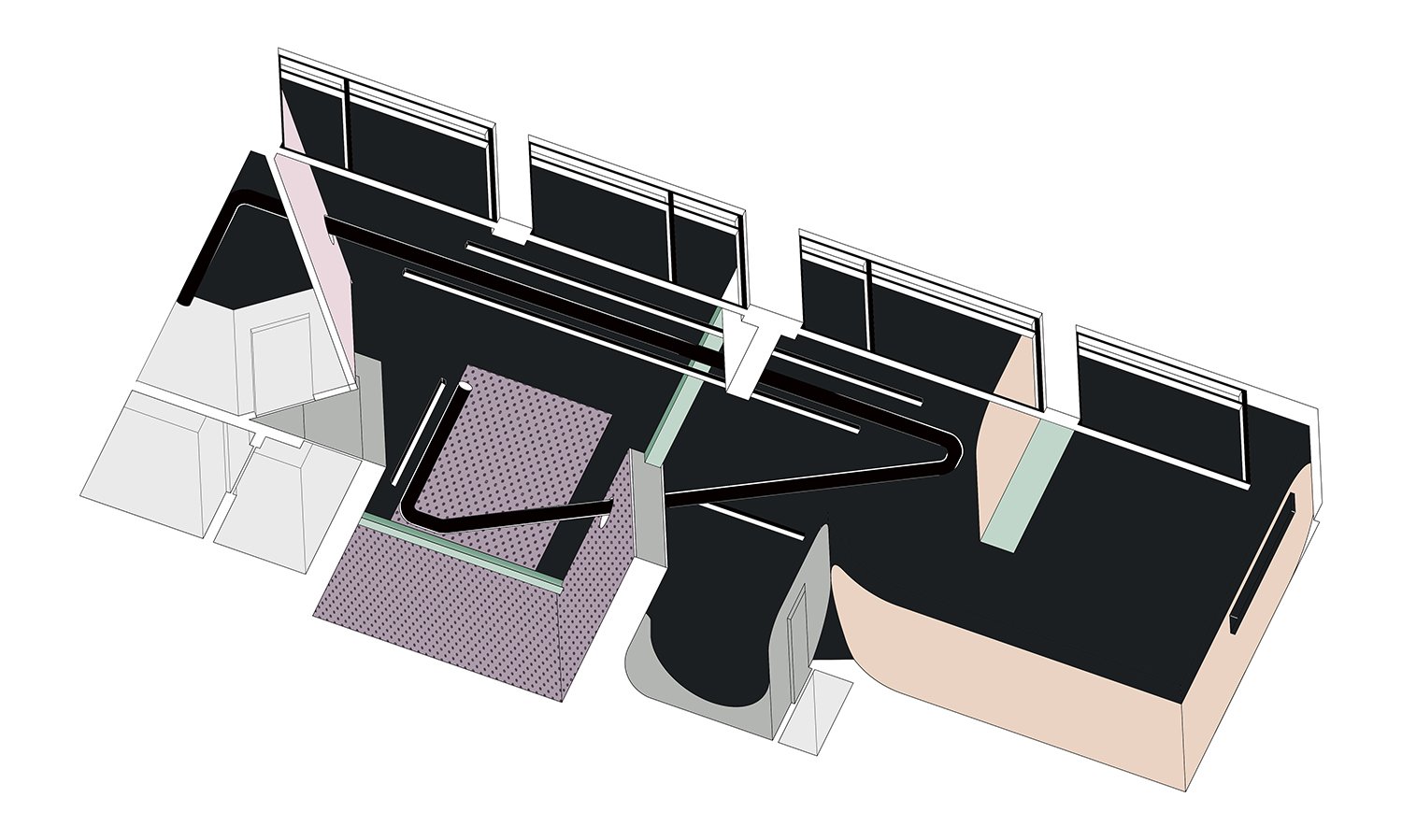 Axonometric rappresentation from bottom | JEEQQU