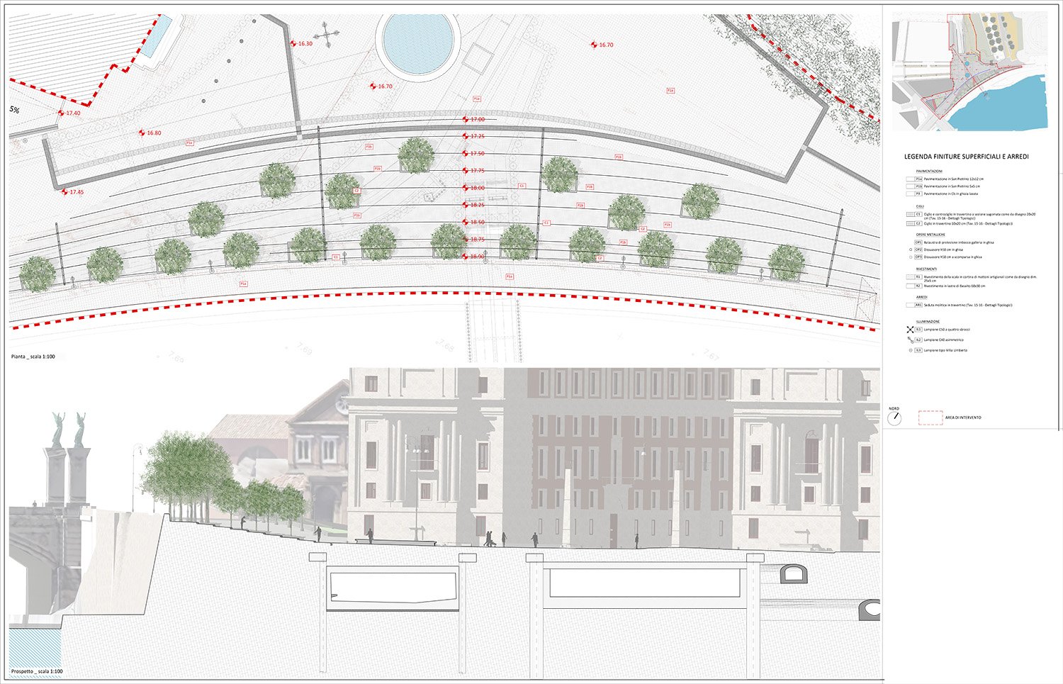 Piazza Pia - Gradonata Tevere | Team Via Ingegneria