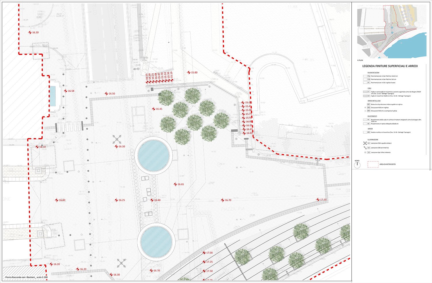 Piazza Pia - dettaglio raccordo coi bastioni | Team Via Ingegneria