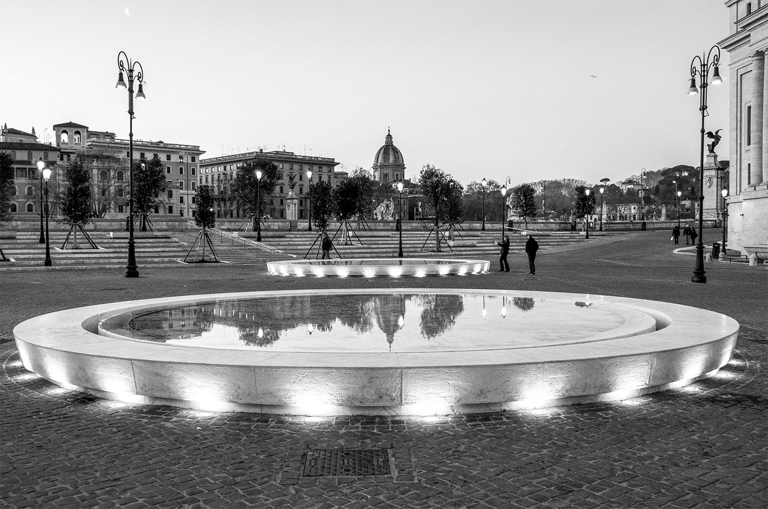 Piazza Pia - Dettaglio fontane | Luca Nicchiarelli
