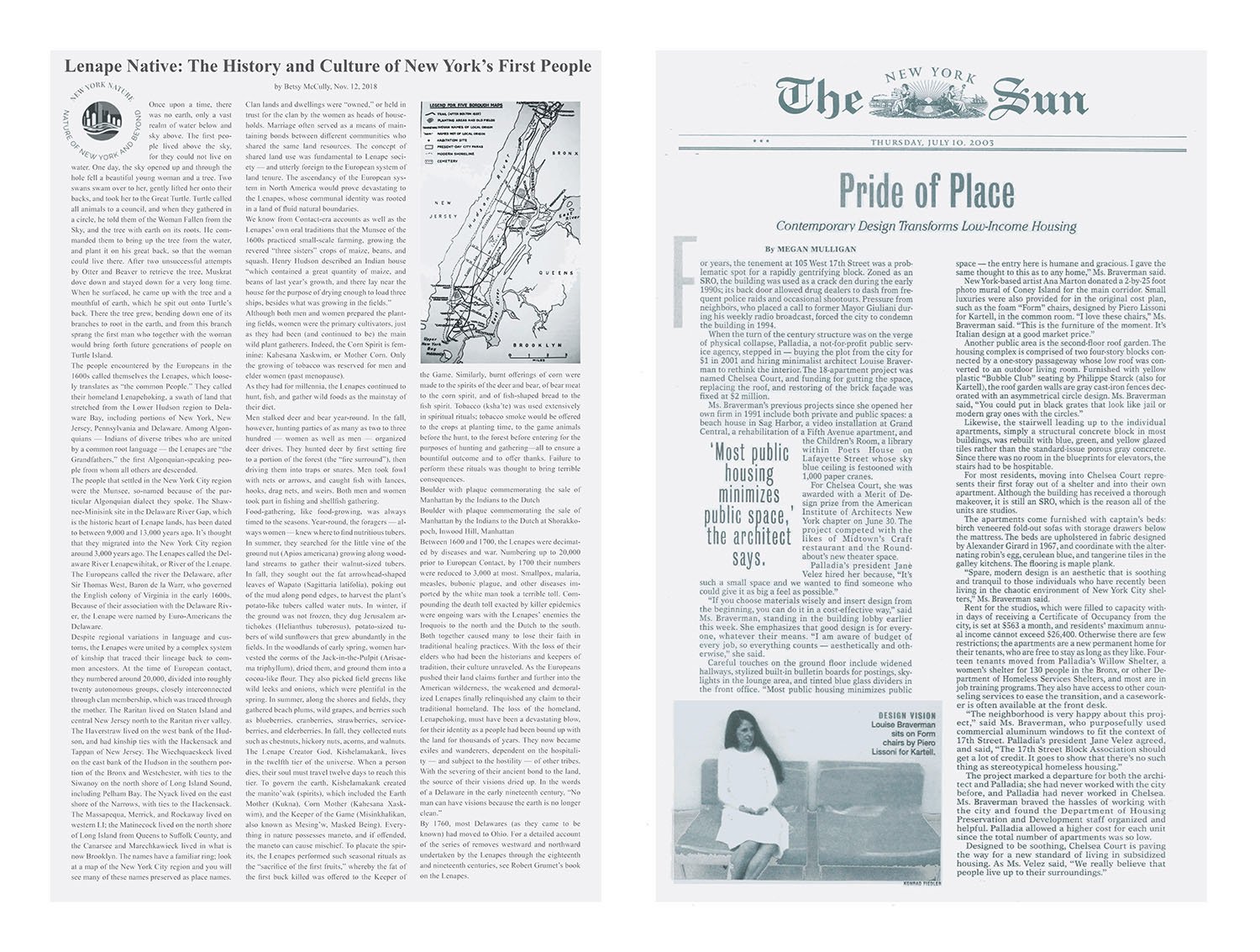 Composite News Articles About Chelsea, New York | Louise Braverman Architect