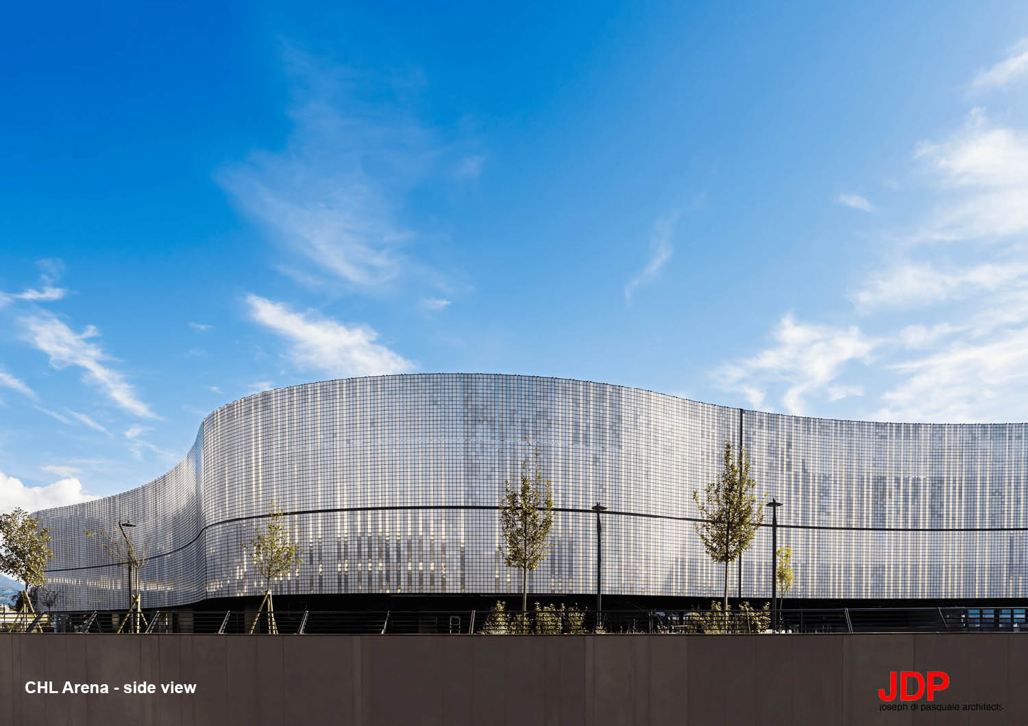 Another side view of the Arena from the residential area—this is the outlook enjoyed by those who choose to stay at the ChorusLife Apartments. | JDParchitects