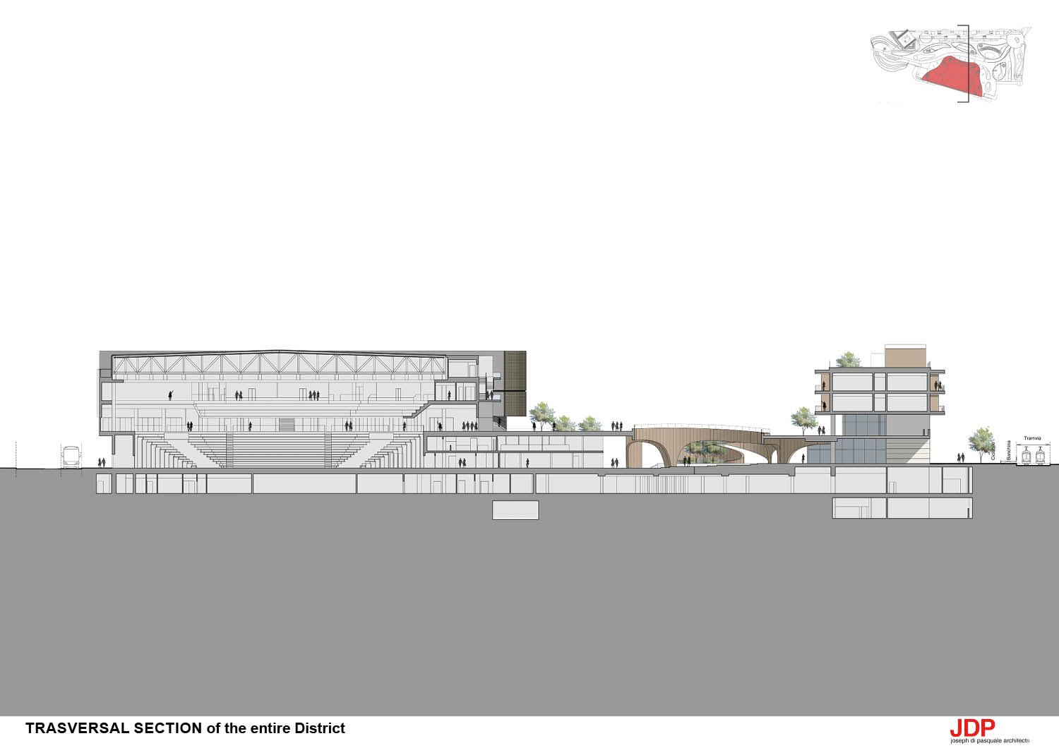 Trasversal section of the entire context | JDParchitects