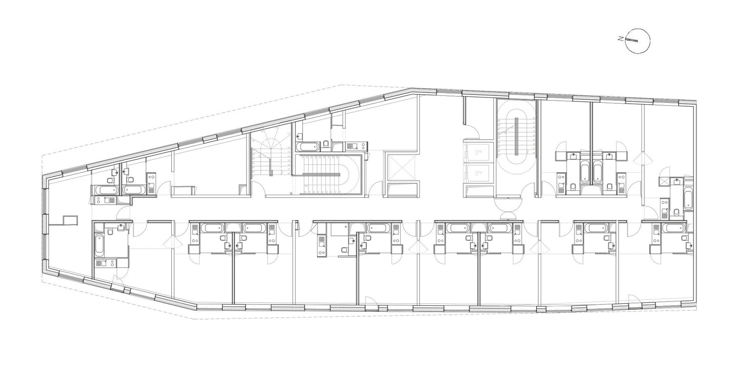 2nd Floor Plan | © Manuelle Gautrand Architecture