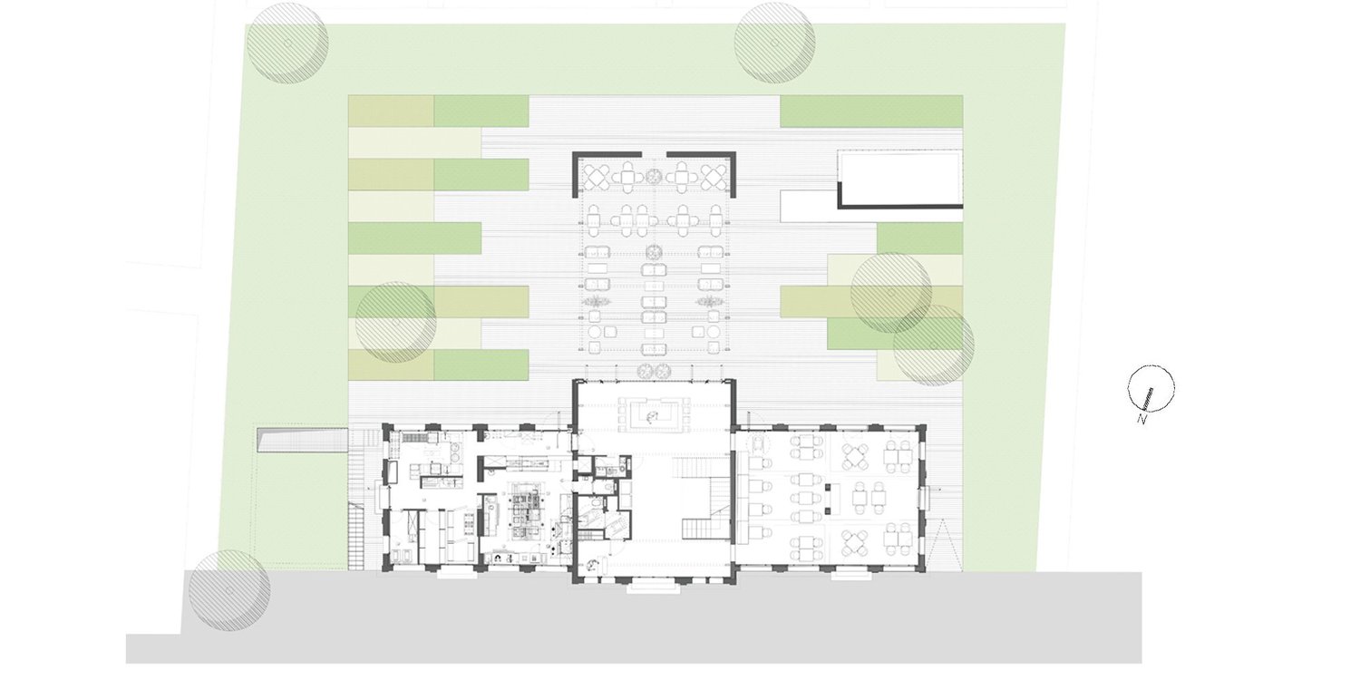 DOPOLAVORO DINING ROOM - PIANTA PIANO TERRA | © MATTEO THUN &  PARTNERS