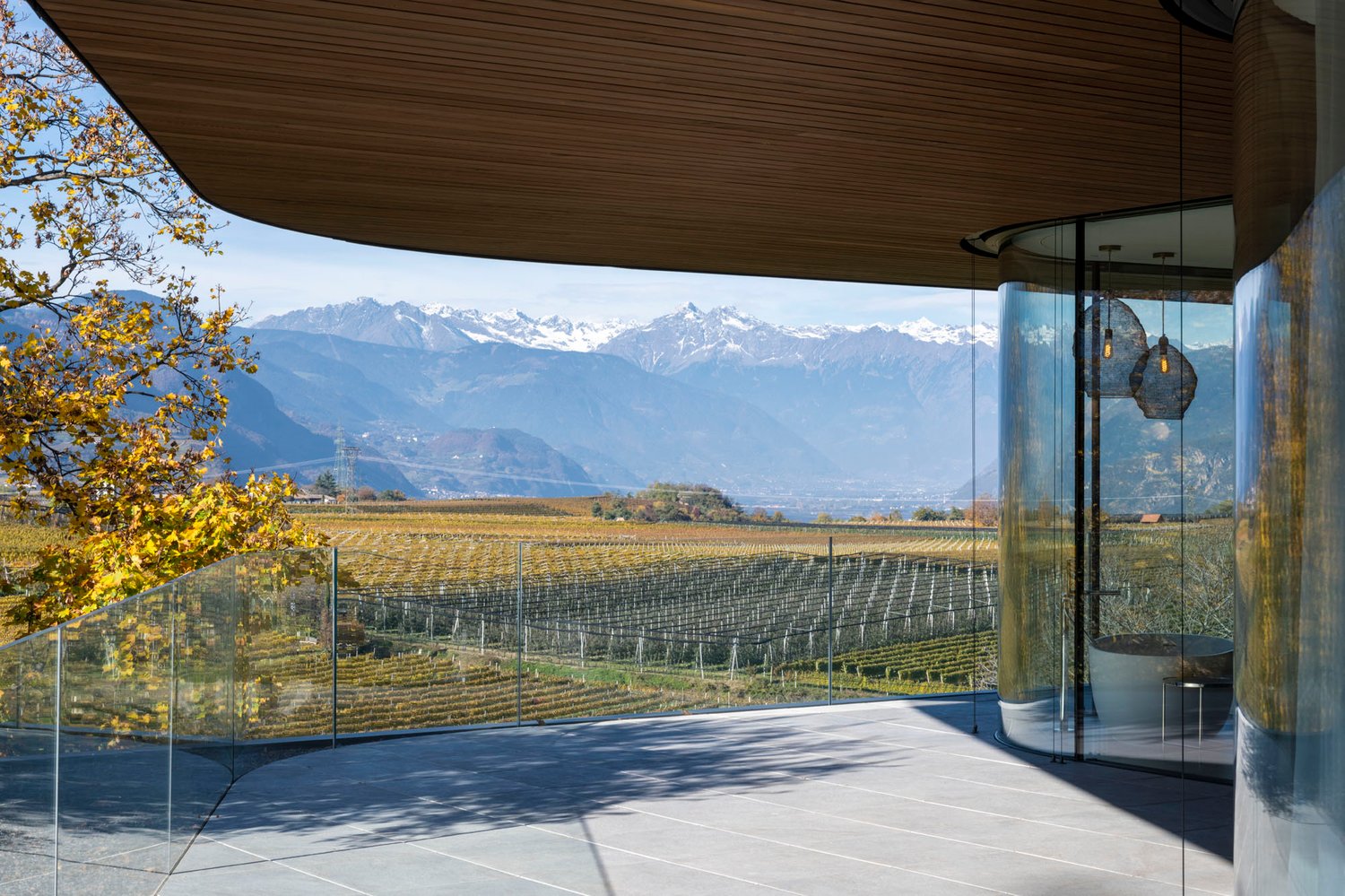 Set among vineyards and groves in Bolzano, Villa EB is reborn