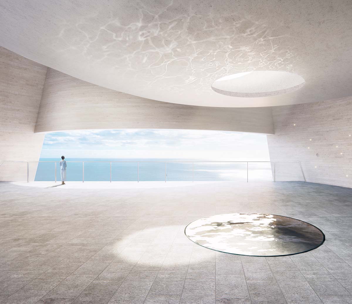 Sun Tower in Yantai - Phenomena space | Rendering by Open, courtesy of OPEN