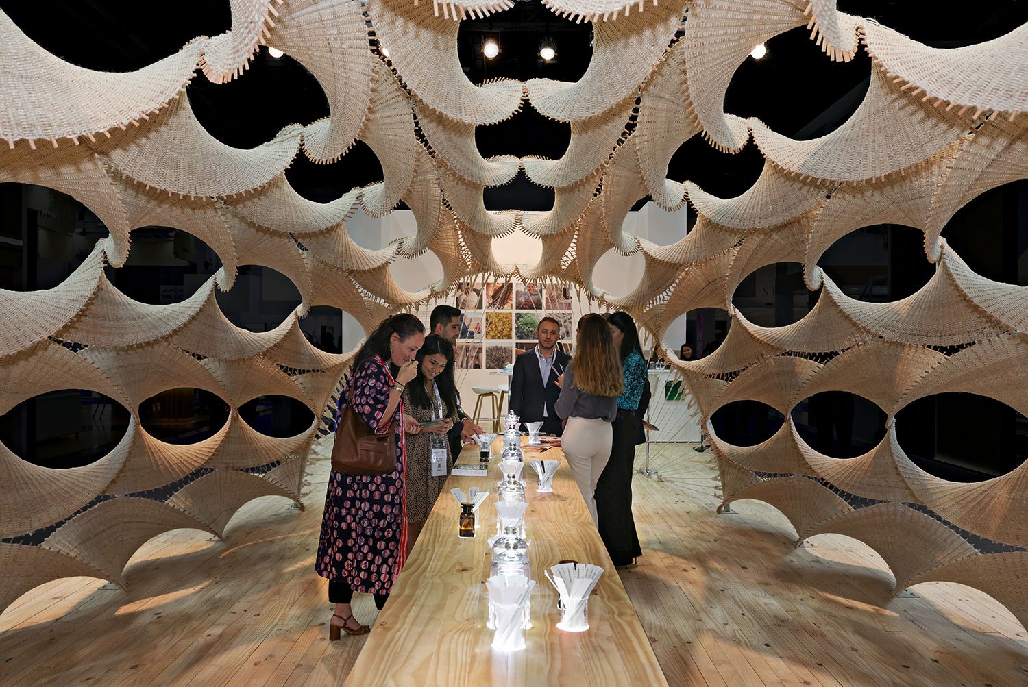 Reviving the Culture of Weaving as a Modus Operandi | Terroir. A mobile cultural space that embodies the intimacy of hand-making and promotes a circular economy while reconnecting with the land and the environment. © Abeer Seikaly and Rami Mansour, 2022
