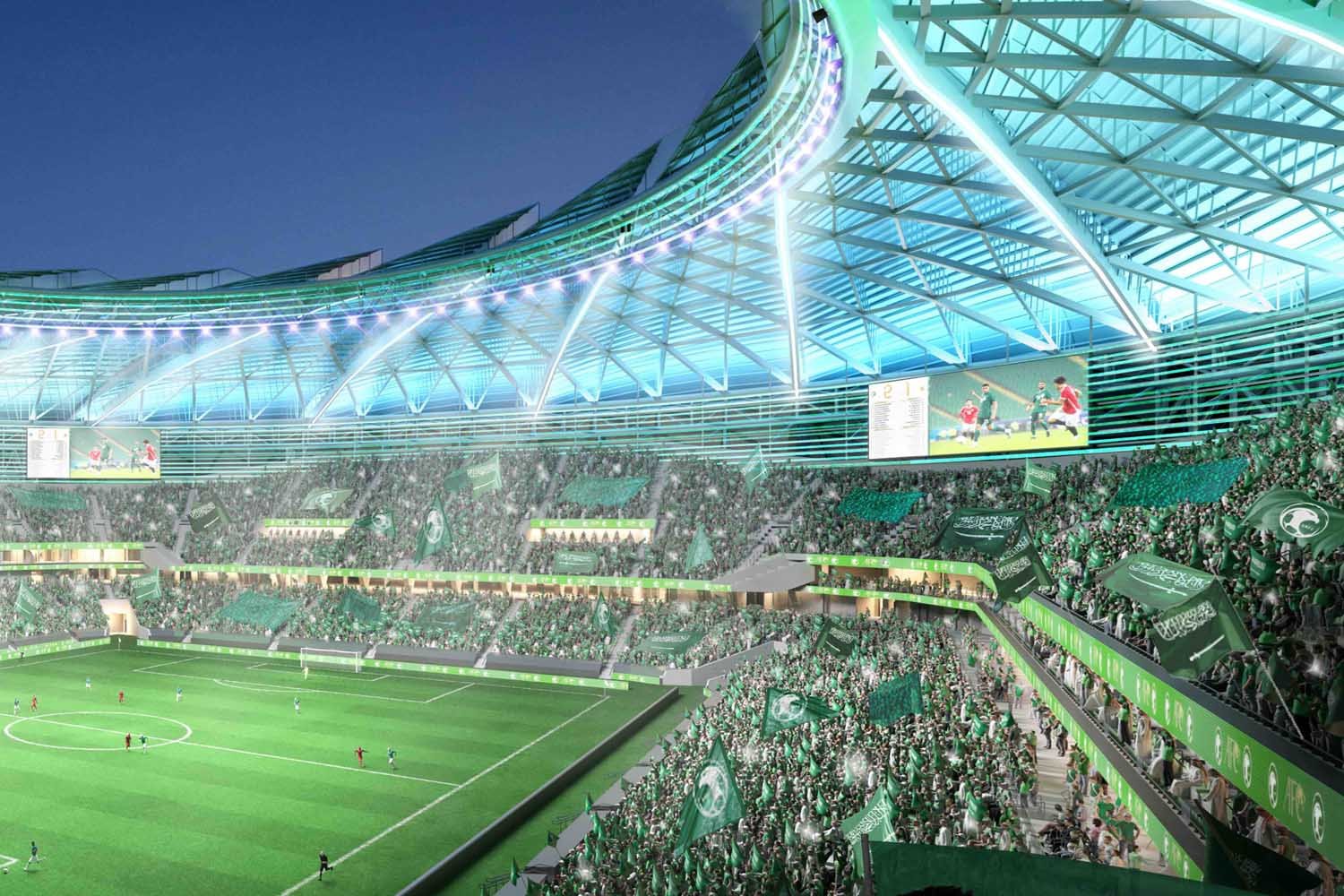Aramco Stadium in Al Khobar - Populous | Rendering by and courtesy of Populous