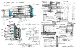 Schizzi preliminari di Progetto | © 2018 by GBA Studio srl / Gianluca Brini - Architetto