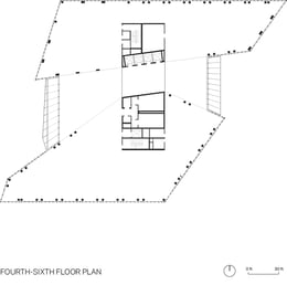 FOURTH TO SIXTH FLOOR PLAN | WEISS/MANFREDI