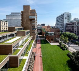 The Milstein Center terraces and Lawn | Courtesy SOM / © Magda Biernat