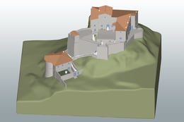 Modello Tridimensionale - Castello di Rossena | Rilievi: ABACUS s.a.s. di Botti arch. Stefano & C.