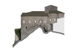 Ricostruzioni Fotogrammetriche - Lato Nord - Castello di Rossena | Rilievi: ABACUS s.a.s. di Botti arch. Stefano & C.