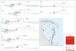 Muri Paraonde; Molo Sottoflutto - Sezioni di Progetto - Porto di San Teodoro | Binini Partners