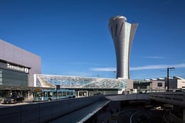 View of the tower from Terminal 2 | © John Swain