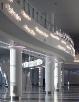 The renovation includes $7 million in public artworks, such as Located World, Miami Beach, by international artist Joseph Kosuth. | © Robin Hill
