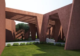 3d Render - Central Courtyard | Sanjay Puri Architects