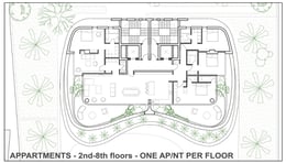 APPARTMENTS - 2nd-8th floors - ONE APNT PER FLOOR | EPArchitects