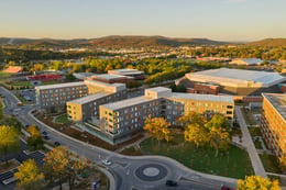 Adohi Hall with Pomfret Hall to Right and Arena Behind | Tim Hursley Photography