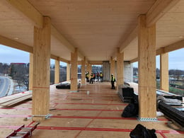 Inside Construction  Beams and CLT Panels | Leers Weinzapfel Associates