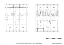 groundplan apartements - ground and 1st floor block waardgracht | splinter architecten