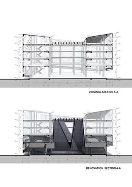 Original Section and Renovated Section | Atelier Alter Architects