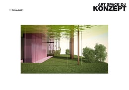 ARTSPACE Visualisation - box in pink | BEHF Architects