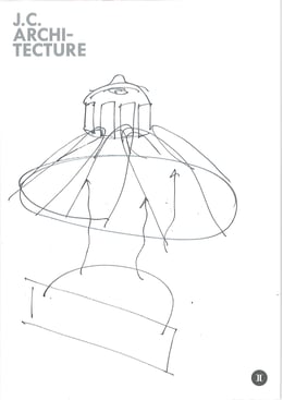 Original sketch of lighting structure | J.C. Architecture