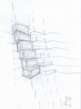 Jeanne Gang Bays Concept Sketch | (c) Studio Gang