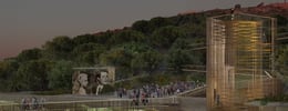 The Gate of the Hill, the outdoor cinema above the museum | Courtesy of Laboratorio Architettura Semerano