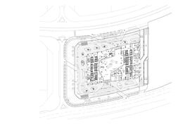 Plan Lower Ground Floor of Opus by Zaha Hadid Architects | Courtesy of Zaha Hadid Architects