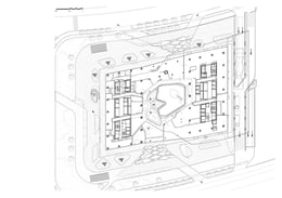 Plan Upper Ground Floor of Opus by Zaha Hadid Architects | Courtesy of Zaha Hadid Architects