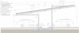 dettaglio parcheggio con impianto fotovoltaico | Studio C&N aa